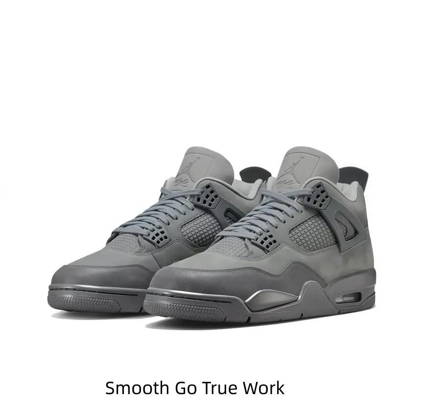 Tonal Grey Mid-cut Collectible Sneakers Matte Nubuck Upper Padded Ankle Collar Layered Cushion Midsole High-value Muted Neutral Street Collector Trainers