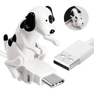 Funny Dog Fast Charger Cable - Portable Stray Dog Toy Smartphone USB Charging Cable for iPhone Type-C Various Models Phones