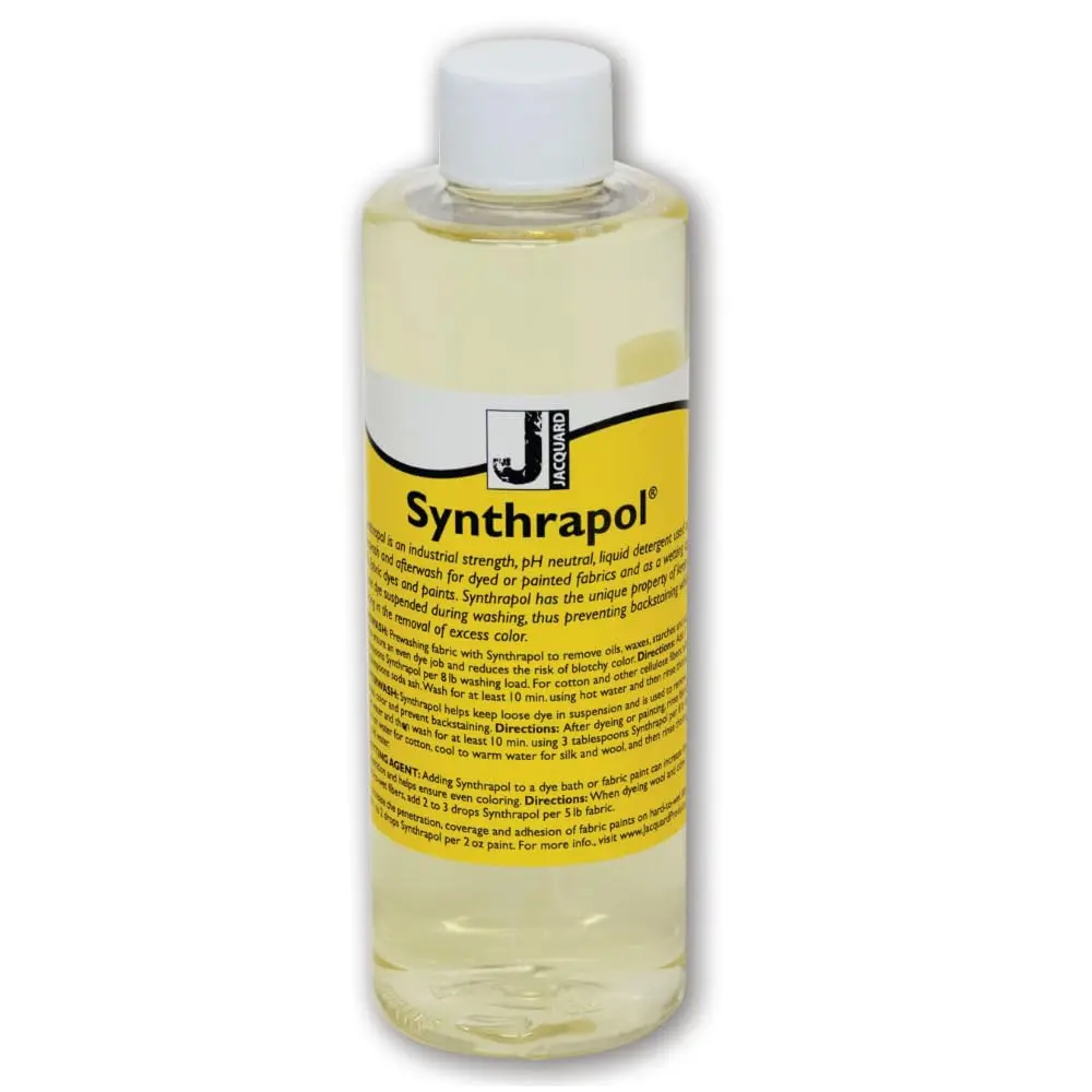 Jacquard Synthrapol pH-Neutral Fabric Detergent for Prewashing and Afterwashing Dyed or Painted Fabrics, Prevents Backstaining and Removes Excess Dye