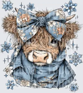Denim Highland Cow