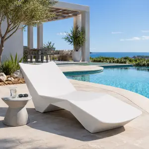 Adjustable Pool Lounge Chair with Sand-Filled Anti-Float Design – Durable Waterproof Outdoor Recliner, Easy Assembly, Supports Up to 300 lbs, Modern Ergonomic Sunbathing Seat for Backyard, Patio, or Pool