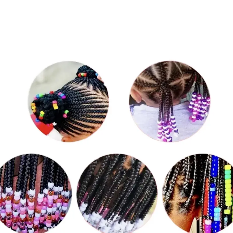 Plastic Hair beads , pack of 200pcs !