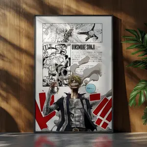 One Piece Vinsmoke Sanji Poster, Japanese Anime Manga Wall Art Print (Unframed, Print Only)