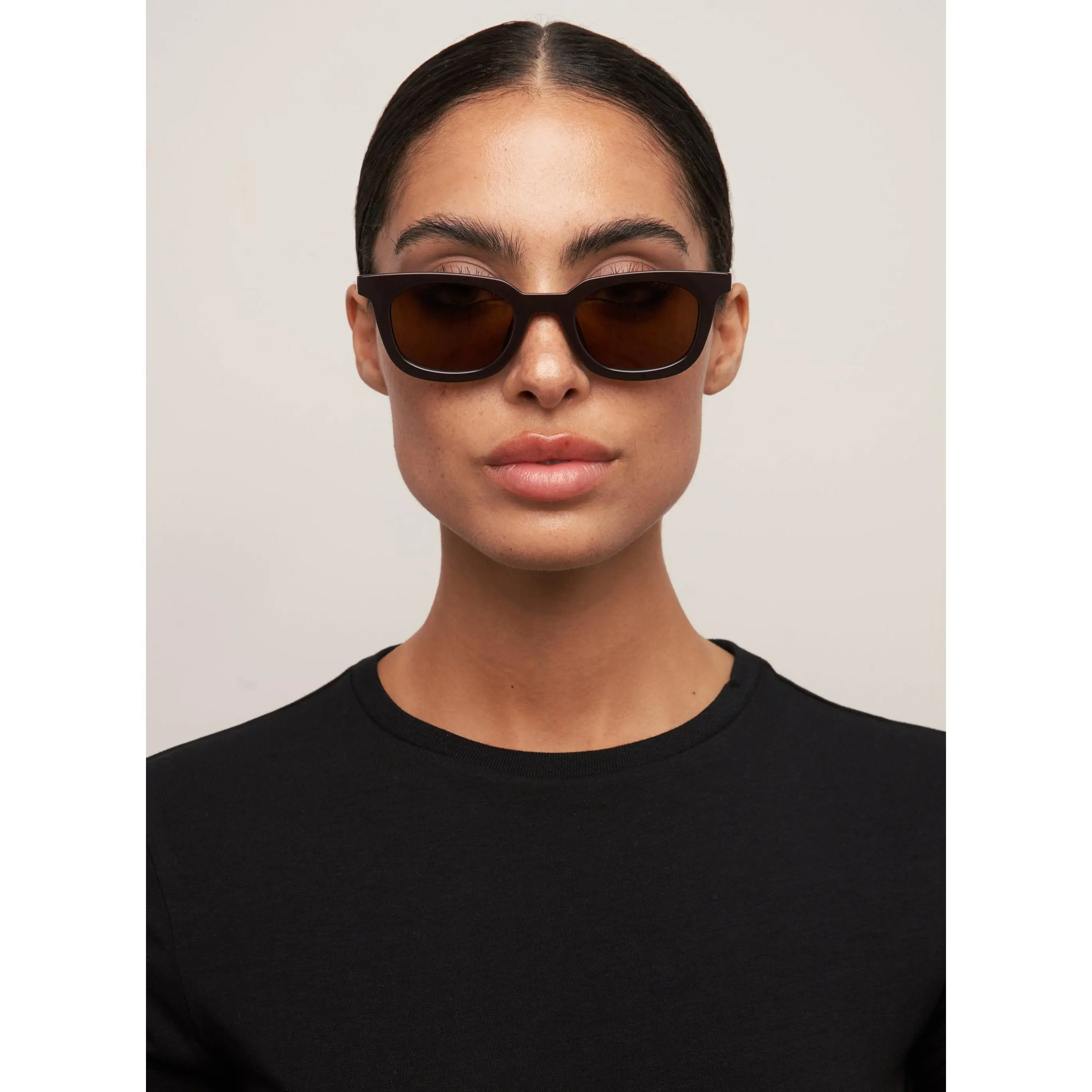 OTRA Eyewear Nia Sunglasses In Black. New. MSRP $65. Discount Shipping Shop the Otra Nia Sunglasses Black/Smoke | Afterpay main image 3