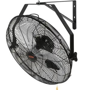 Wall Mount Fan, 18 Inch, 3-speed High Velocity Max. 4150 CFM, Waterproof Industrial Wall Fan, Commercial or Residential for Warehouse, Greenhouse, Workshop, Patio, Black, ETL Listed