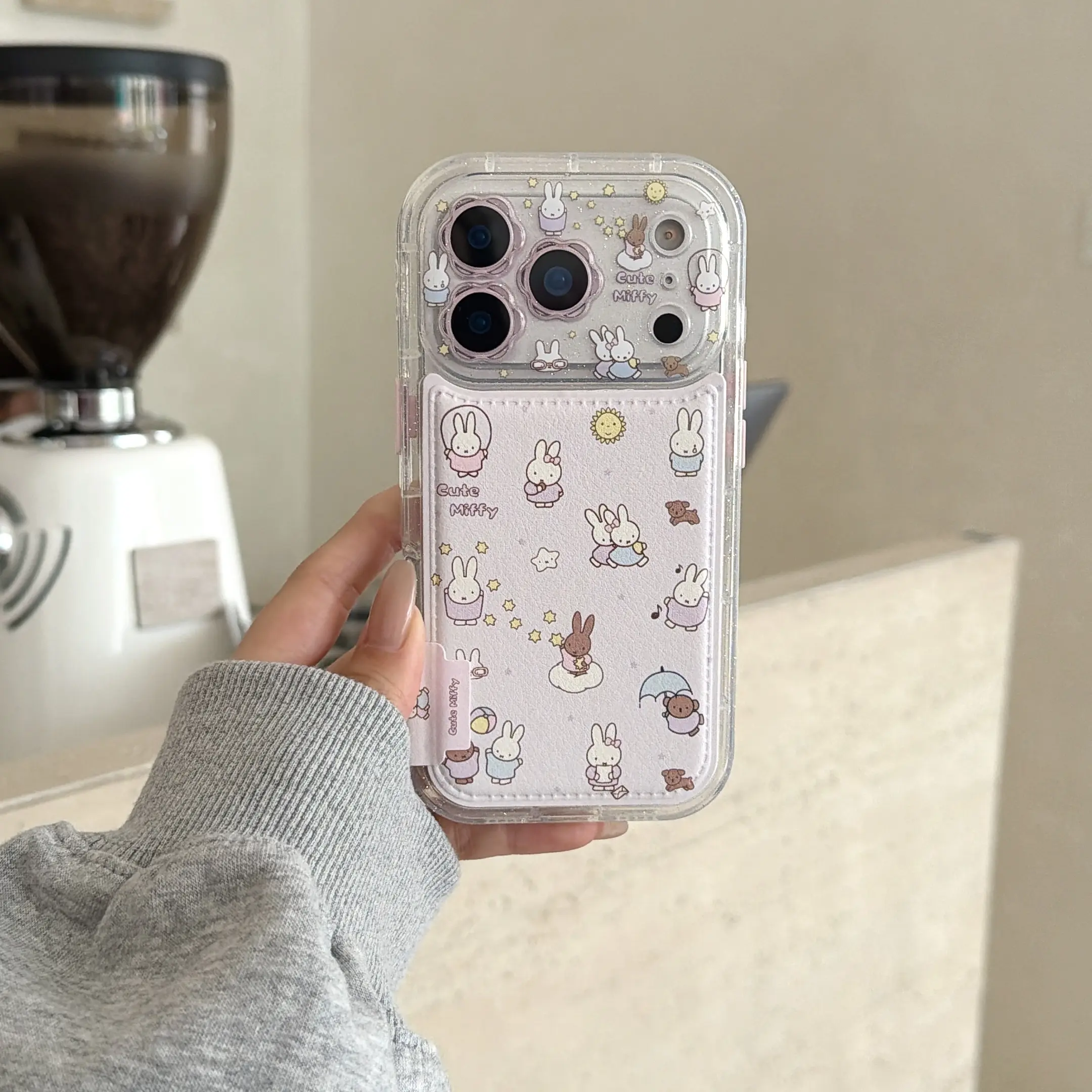Floral Lens Skin Background Miffy Phone Case for iPhone 17 Pro Max