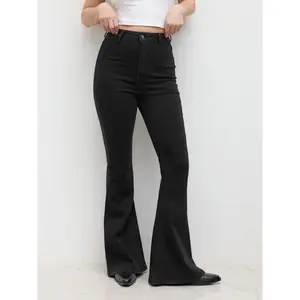 Cider Washed Denim High Rise Flared Jeans