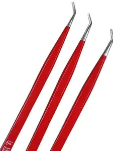 Isolation Tweezers Precision Red Handle for Accurate Lash Manipulation US Made
