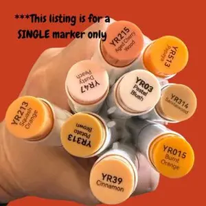Yellow Red Ohuhu Honolulu B Brush/Fine tip. Manufactured by Ohuhu — Sold by The Marker Monster (Authorized Reseller) Artist Supplies Coloring Supplies