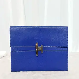 Pre-owned HERMÈS Hermes Cinhetic Blue Box Bag|20836554