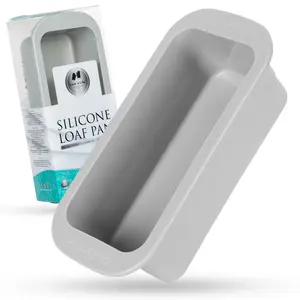 Silicone Loaf Pan (Medium) -  Non-Stick Oven Dish - Professional Bakeware Baking Mould for Cakes Pies Breads - Quick Release - by Cook’n’Chic