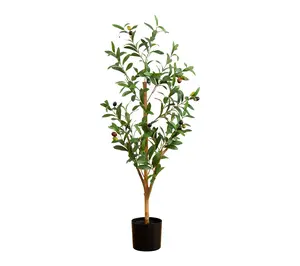 Nearly Natural 3' Artificial Olive Tree with Natural Trunk