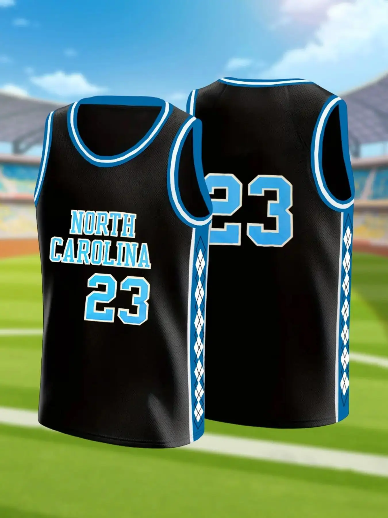 North Carolina #23 Mens Basketball Jersey, Retro Sleeveless Mesh Player Style Shirt, Breathable Quick Dry College Sports Uniform, Training and Game Day Fan Streetwear 🏀🔥