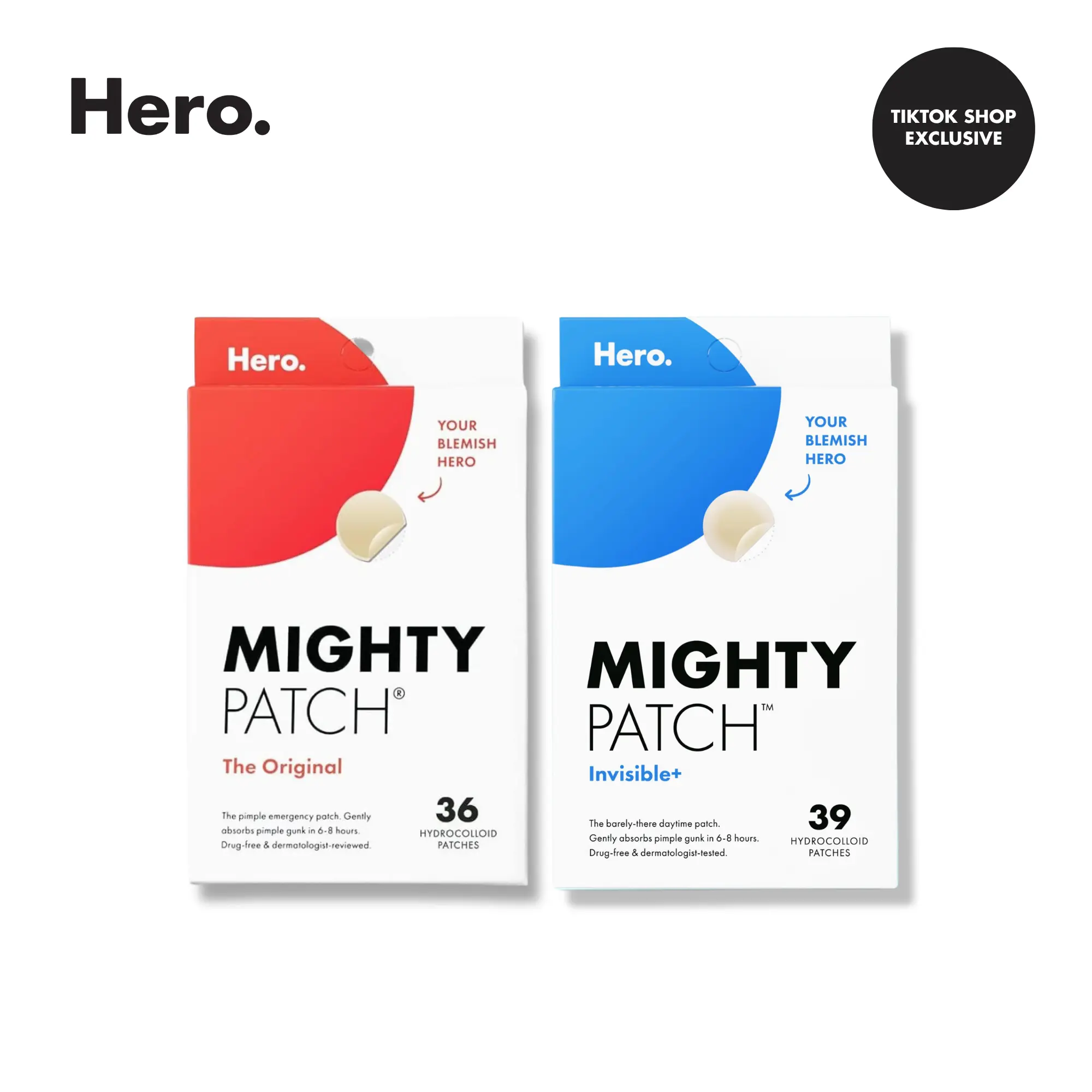 Hero Mighty Patch Original + Mighty Patch Invisible+ Hero Mighty Patch Original + Mighty Patch Invisible+