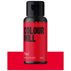 Colour Mill Aqua Blend Water-Based Food Coloring 20 Milliliters, Red