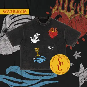 "DIVINE" Waffle Knit Boxy Tee