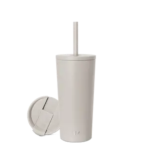 Simple Modern 20oz Classic Insulated Tumbler with Straw and Flip Lid - Reusable Stainless Steel Water Bottle