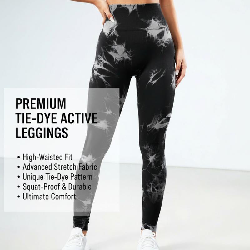 2 Pack Tie Dye High Waisted Workout Leggings for Women Rear Lifting Tummy Control Yoga Gym Athletic Pants High Waist Squat Proof Compression Tights
