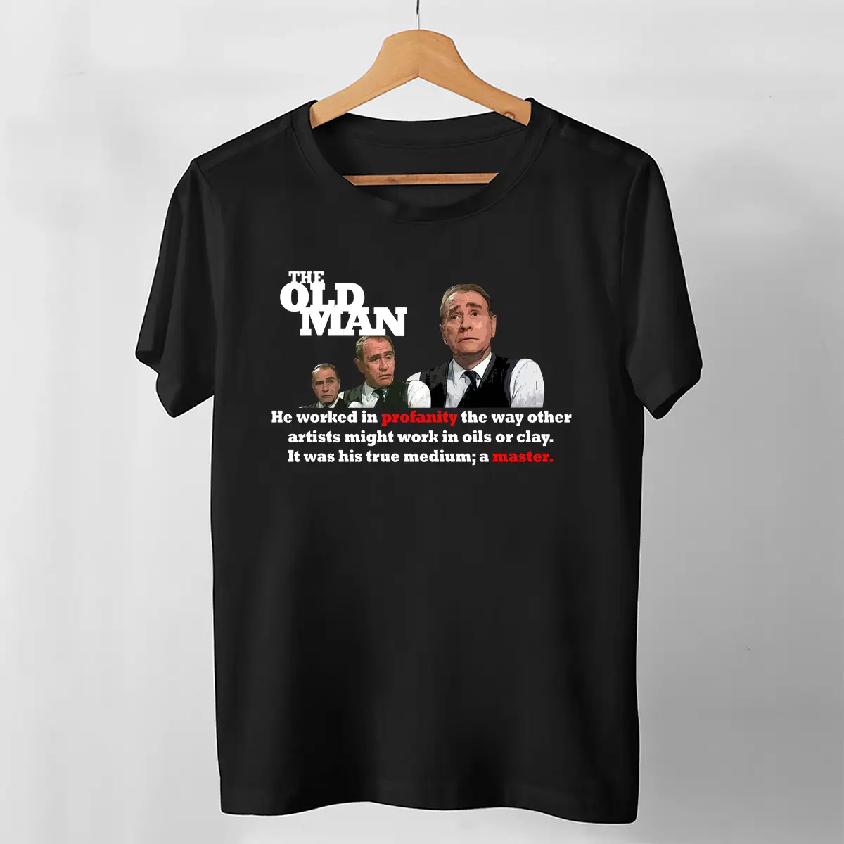 Cotton , A Christmas Story The Old Man, master of Profanity Unisex T-Shirt, Casual, Fashion, Menswear, Retro, Streetwear, Top, Vintage, Classic, Basic