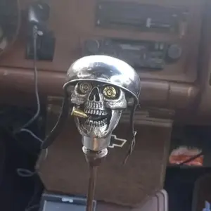 Universal Car Truck Manual Stick Navy soldier helmet Gear Shift Knob Lever Shifter Skull Head Hat New