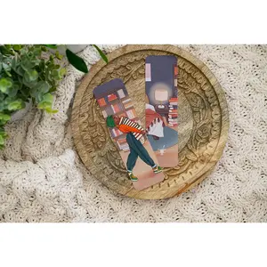 Black Girl Book Stack Bookmark