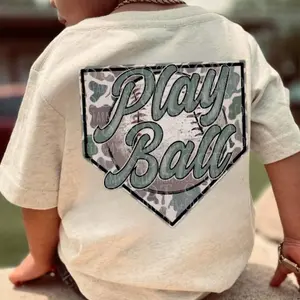 Youth Baseball Camo Shirt, Trendy Camo Baseball Boy Pullover, Camo Girl Pullover, Vintage Camo Youth Shirt A6