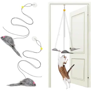 2 count  Toys for Indoor Cats, Interactive Fly Chase  Door    Toys for Mental Physical , Kitten Toys Retractable Cats String Toys Teaser Play Exercise