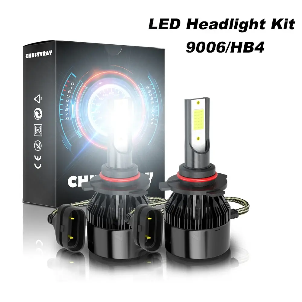 2-Pack LED Headlamps Bulbs, 9006 Bright White Low Beam for Toyota Sienna 2004-2010 Car Accessories