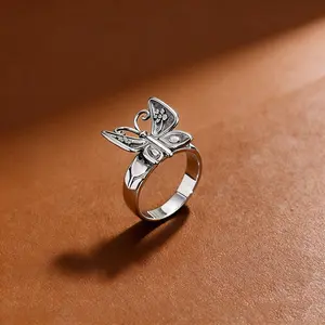 Sterling Silver 925 Mariposa Ring Electroform Jewelry-Size6-10inch