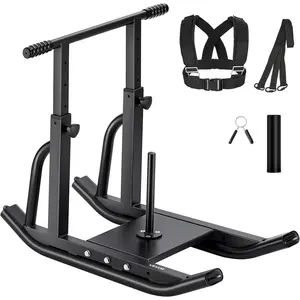 VEVOR Weight Sled, Steel Power Sled, Fitness Training Sleds for Athletic Exercise Speed Improvement, Workout Equipment with Adjustable Height Handle