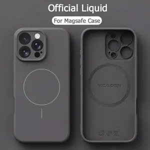Magnetic Luxury Wireless Charge For Magsafe Phone Cases for iPhone 16 Plus 15 14 13 Pro Max Original Liquid Soft Silicone Cover