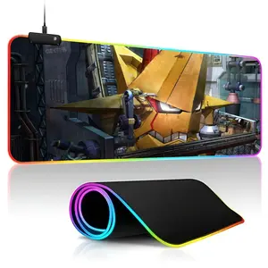 Gurren Lagann Mouse Pad Gamer RGB Deskmat Keyboard Mat Gaming Laptops LED Mousepad Desk Protector Anime Mause Mats
