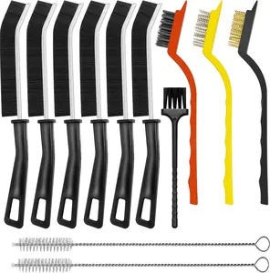 12PCS Hard Bristle Cleaning Brushes Set, Crevice & Gap Scrub Tool for Grout, Kitchen, Bathroom & Tight Spaces, Home Essentials