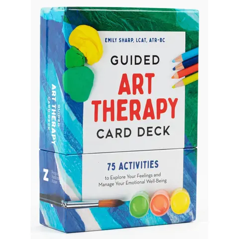 Guided Art Therapy Card Deck: 75 Activities to Explore Your Feelings and Manage Your Emotional Well-Being -- Emily Sharp - Other