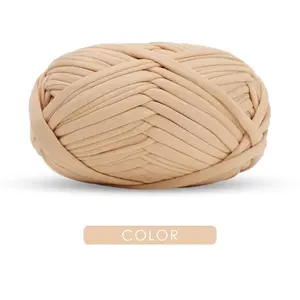 Pure Color T-Shirt Yarn, High Elasticity Soft Yarn, Premium Yarn, Ideal for Crocheting Summer Handbags, Cushions, Storage Baskets, DIY Crafts