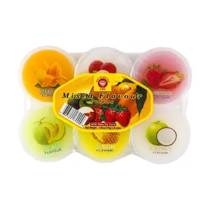 RED DIAMOND Fruit Jelly Pudding Cups 6 Pack - Delicious Snack for Kids & Adults, 110g Each
