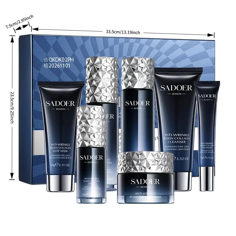 7Pcs Collagen Facial Kit, Glass Skin Care Set Moisturizing Brightening Nourishing, Gentle Skin Gift Set for Sensitive Skin