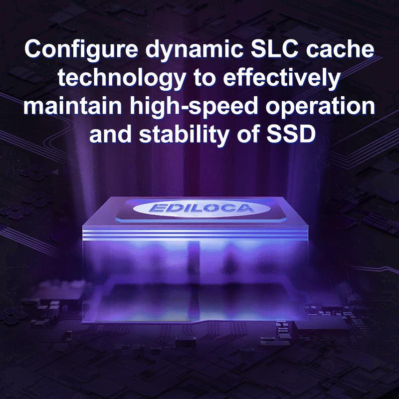 Ediloca EN760 SSD with Heatsink 1TB PCIe Gen4, NVMe M.2 2280, 3D NAND TLC, Up to 5000MB/s, Internal Solid State Drive, Dynamic SLC Cache, Compatible with PS5 and PC