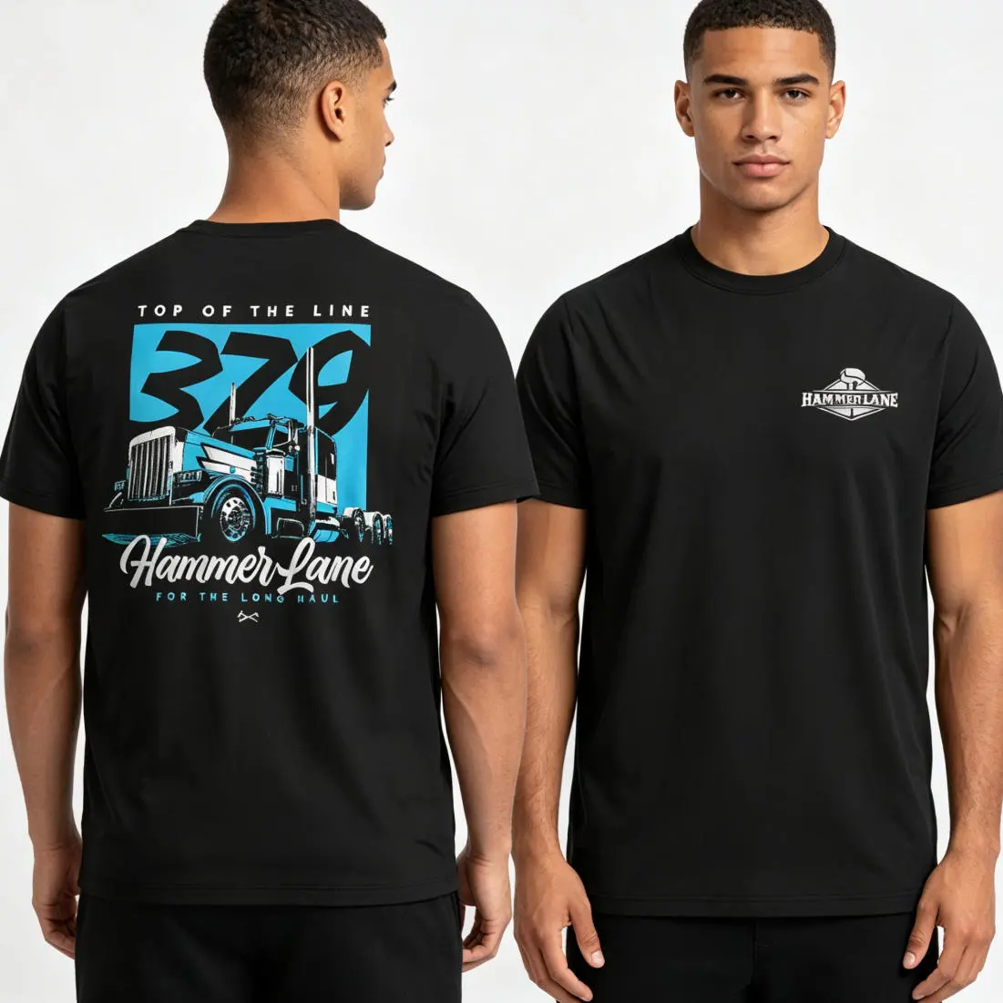 180g 100% Cotton Stylish Short-Sleeve Soft T-Shirt, 379 Top-of-the-Line Semi Truck Print Tee, Classic Peterbilt Big Rig Graphic Apparel for Trucker Drivers, Gift for Enthusiasts