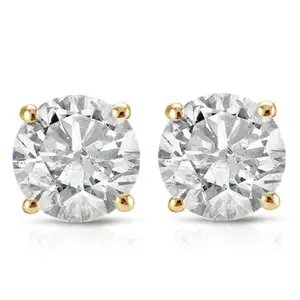 7/8ct Diamond Studs 14K Yellow Gold