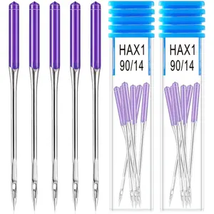 30pcs 90/14 Prevent Skipped Stiches Ball Point Sewing Machine Needles, Universal Sewing Machine Needles for Knit Fabric,Compatible with Home Sewing Machine