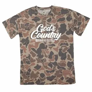 God's Country Born and Raised Camo T-Shirt Outdoor Apparel 6