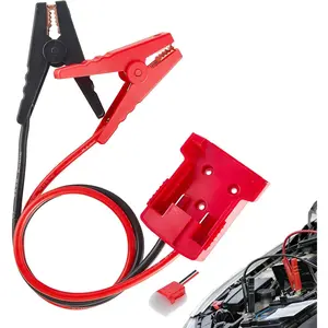 Jumper Cables with Adapter Compatible with Mill.waukee 20V , 2FT 8AWG  Automotive Booster  for  Jump-Starters, High Temp-Resist 392? for  Jump Starting Using Tool