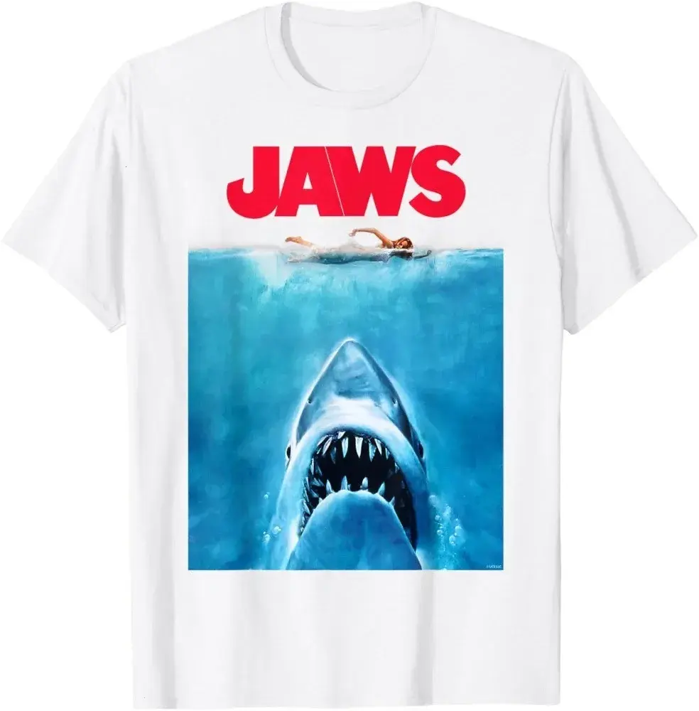 Jaws 50th Anniversary Vintage Movie Gift Shark Retro Unisex T-Shirt