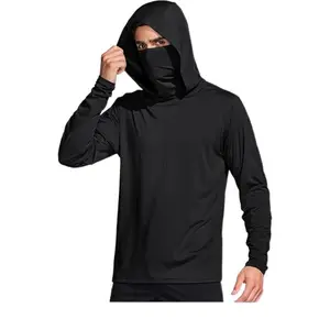 Outdoor Sport Climbing Ice Silk Sun Protection Clothing Men and Women UPF50 + Hooded Long Sleeve Coat Face Cover Ultraviolet-Proof