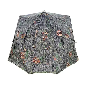 Treow Outdoors Bole Blind® - Waterproof Pop-Up Hunting Blind with Treow Camo, 360° Concealment, Quiet Sliding Windows, Fits 5-7 Adults, Ideal for Family Hunts