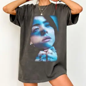 Billie Queen of Sad Music Shirt, Hands Portrait Aesthetic Oversized Shirt, Great Gift for Her or Him H