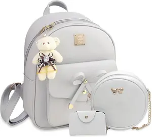 3-PCS Cute Small Backpack for Women Ladies