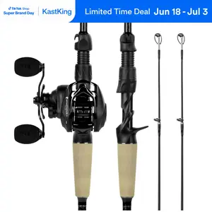 【Summer Wins】KastKing Spartacus II Plus Fishing Rod Combo, Sensitive IM6 Graphite, Twin-Tip with Extra Backup Tip, Smooth Casting Guides SummerVibes