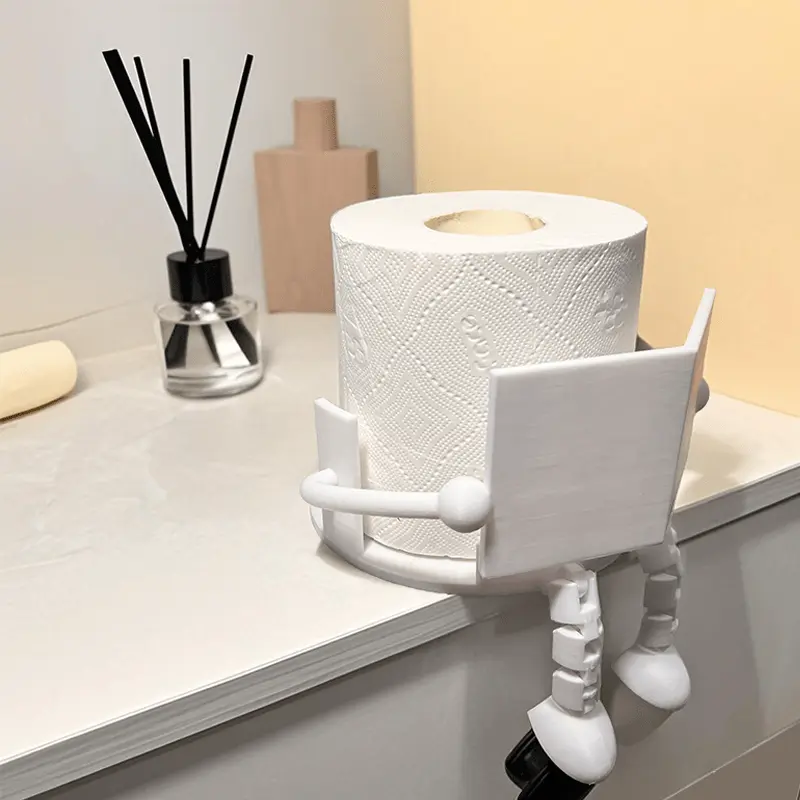 1pc/2pcs Toilet Paper Holder, 3D Printed Unique Toilet Paper Holder, Bathroom Decoration, Adds Fun to Your Bathroom, Home Decoration, Suitable for Office Bathroom, Family Bathroom Or Basically Any Washroom, Great Gift